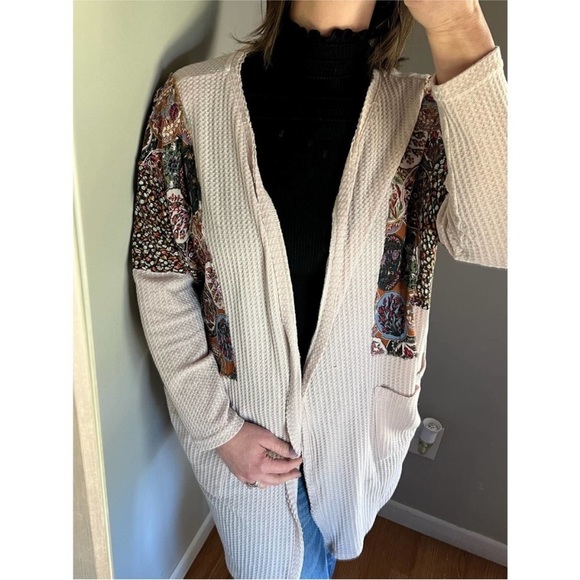 UMGEE waffle knit long cardigan size medium - Picture 5 of 13